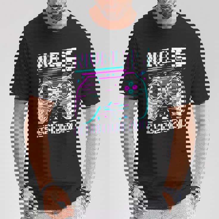 Nivel 15 Desbloqueado Cumpleaños 15 Años Camiseta unisex Regalos divertidos