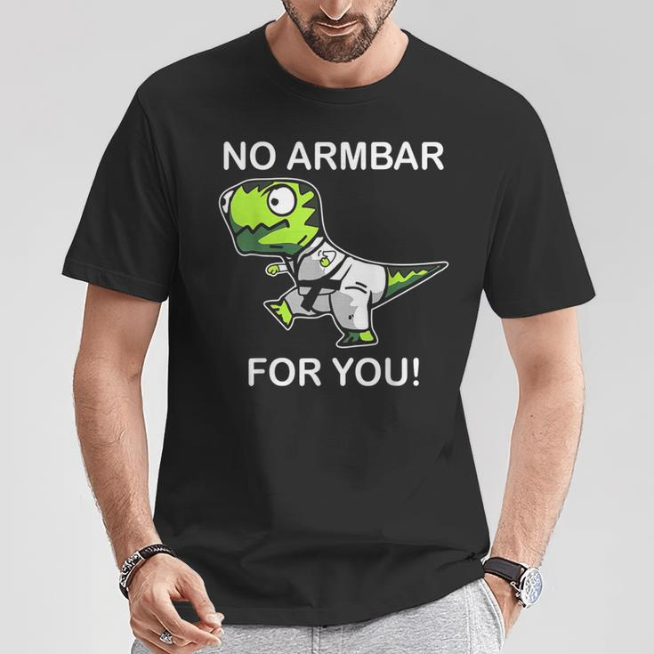 No Armbar For You Jiu Jitsu Dinosaur T-Shirt Unique Gifts