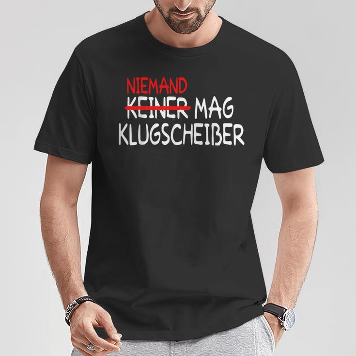 No Mag Klugscheißer Grammatik Besserwisser German Language T-Shirt Lustige Geschenke