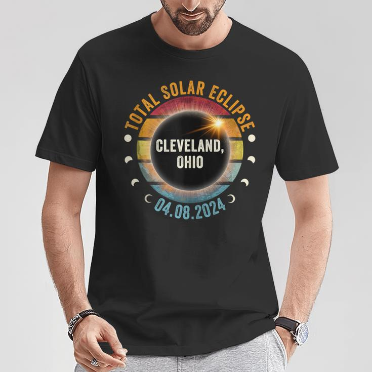 North America Total Solar Eclipse 2024 Cleveland Ohio Usa T-Shirt Unique Gifts