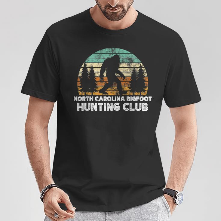 North Carolina Bigfoot Hunting Club Sasquatch Fan T-Shirt Unique Gifts