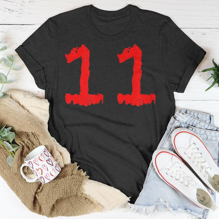 Number 11 Birthday Or Team Sports Jersey Eleven T-Shirt Unique Gifts