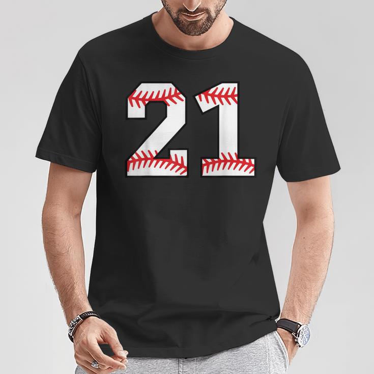 Number 21 Baseball Favorite Number T-Shirt Unique Gifts