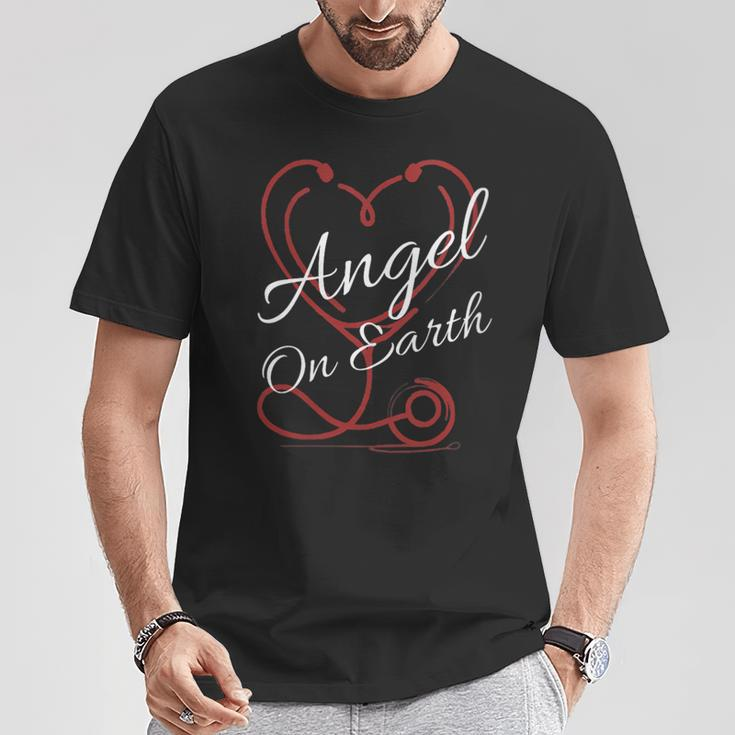 Nurse Cute Doctor er Angel On Earth Nurse T-Shirt Unique Gifts