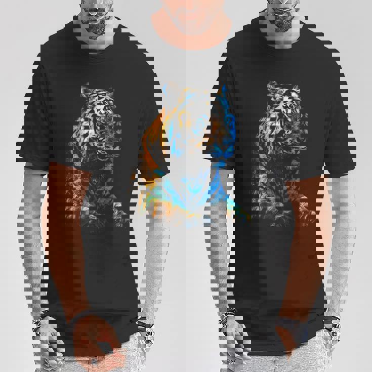 Obra De Arte De Tigre Animal Arte Camiseta unisex Regalos divertidos