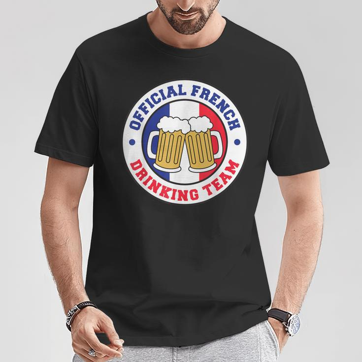 Official French Drinking Team Flag Of France Beer T-Shirt Unique Gifts