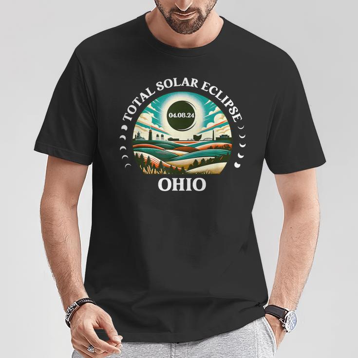 Ohio Eclipse 40824 Retro America Total Solar Eclipse 2024 T-Shirt Unique Gifts