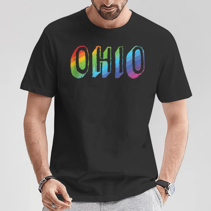 Ohio Lgbtq Pride Rainbow Pride Flag T-Shirt Unique Gifts