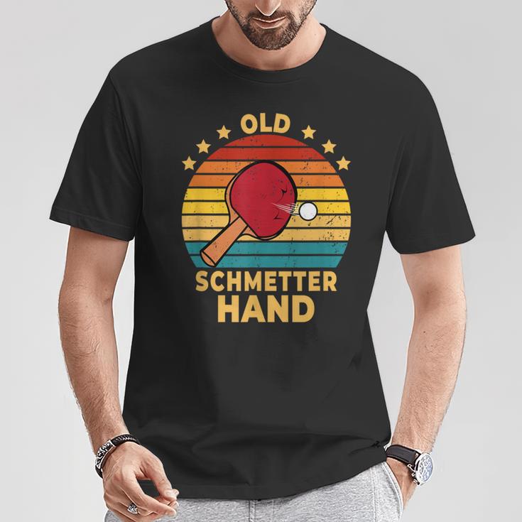 Old Butterhand Table Tennis Games T-Shirt Lustige Geschenke