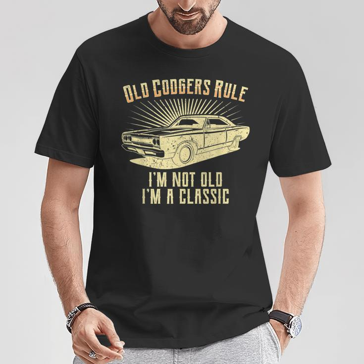 Old Codgers Rule-Classic Muscle Car Garage T-Shirt Unique Gifts