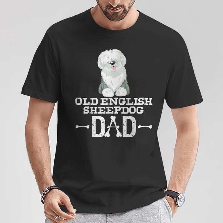 Old English Sheepdog Dad Dog Lover Father's Day T-Shirt Unique Gifts