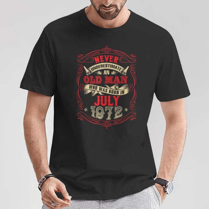An Old Man Who Was Born In July 1972 T-Shirt Personalized Gifts