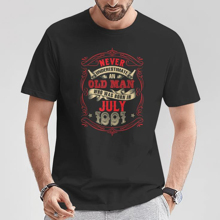 An Old Man Who Was Born In July 1991 T-Shirt Personalized Gifts