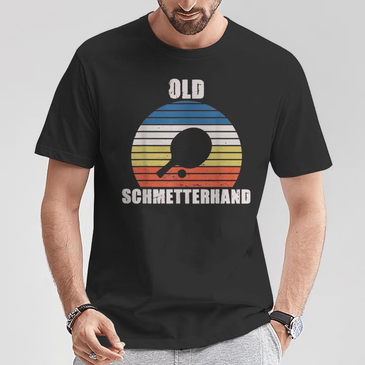 Old Schmetterhand Ping Pong Lustiges Tischtennis T-Shirt Lustige Geschenke