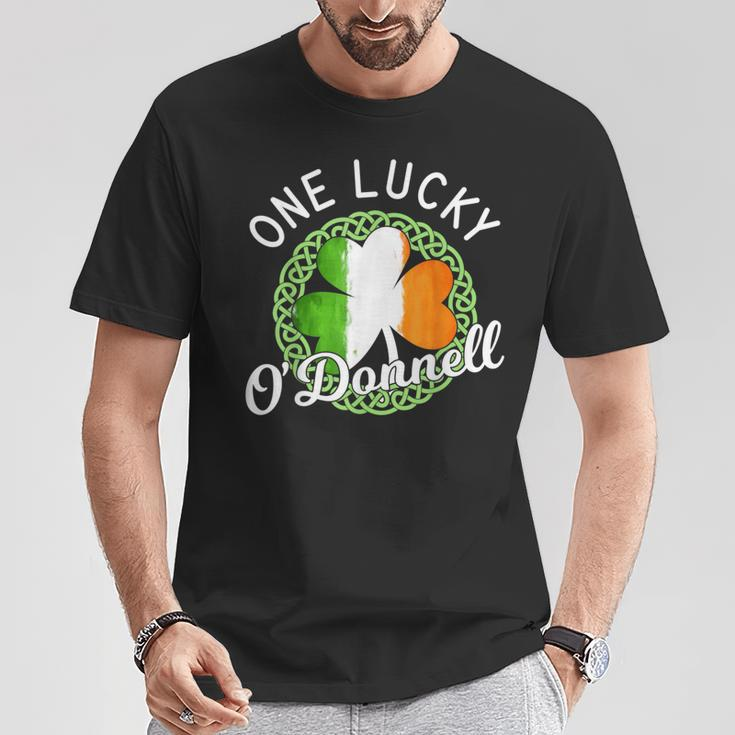 One Lucky O'donnell Irish Family Name T-Shirt Funny Gifts