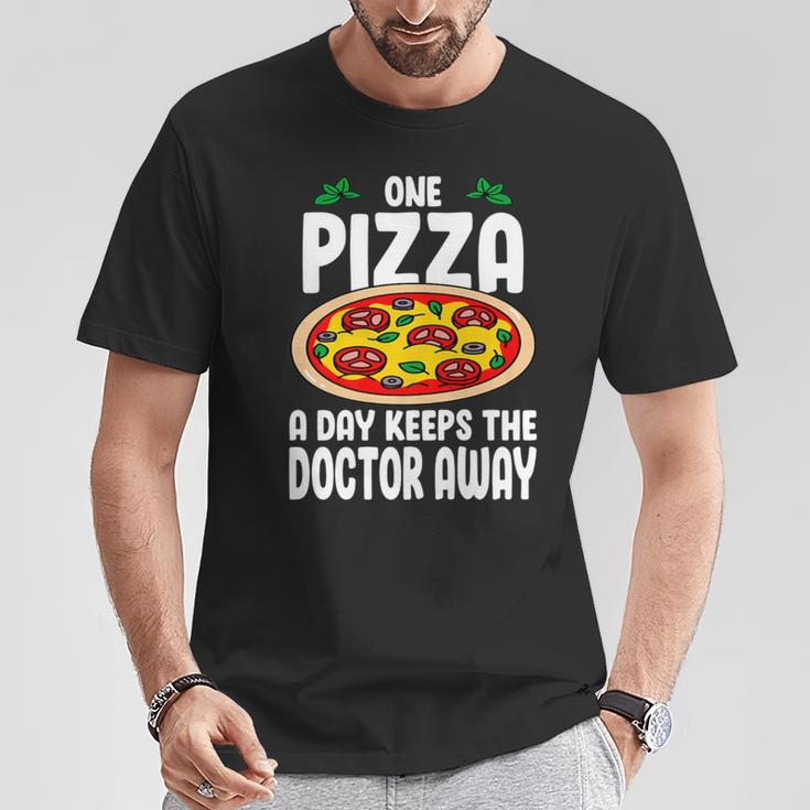 One Pizza A Day Keeps The Doctor Away Eating Pizza Italian T-Shirt Unique Gifts