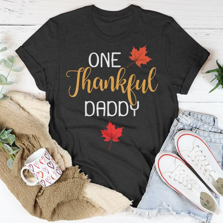 One Thankful Daddy Thanksgiving Day Family Matching T-Shirt Unique Gifts