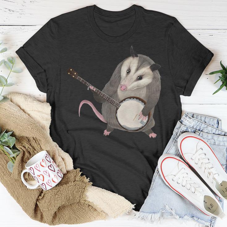 Opossum Playing The Banjo Possum T-Shirt Unique Gifts