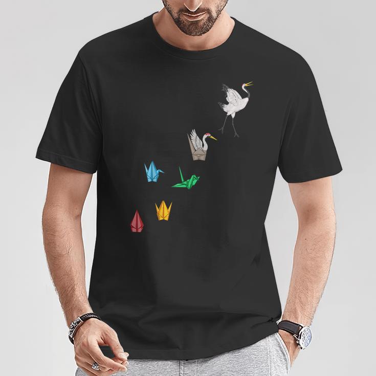 Origami Crane Japanese Origami Paper Folding Crane T-Shirt Unique Gifts