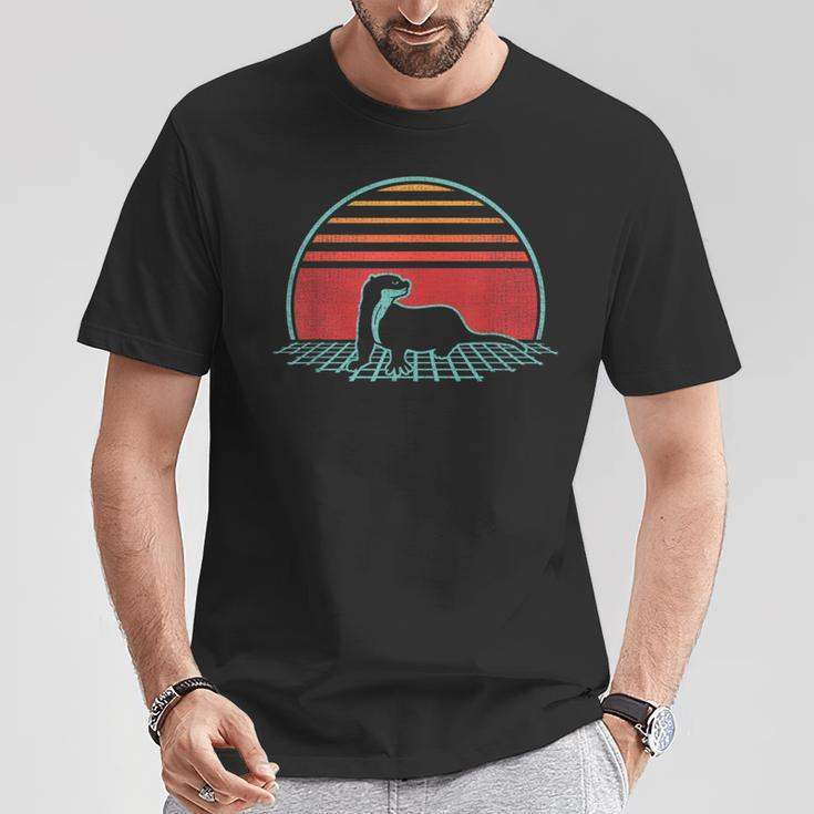 Otter Retro Vintage 80S Style Animal Lover T-Shirt Unique Gifts
