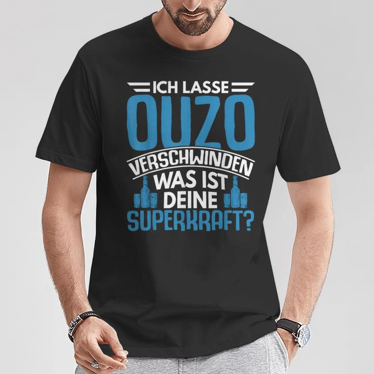 Ouzo Schnaps Saying Greich Greece S T-Shirt Lustige Geschenke