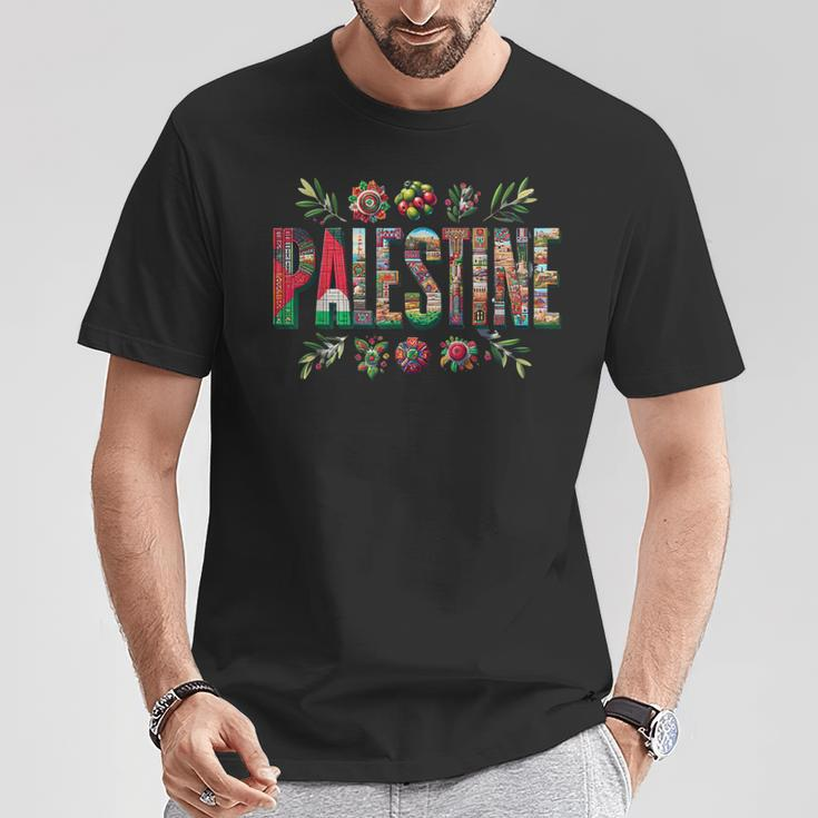 Palestine In Letters A Cultural Tapestry T-Shirt Unique Gifts