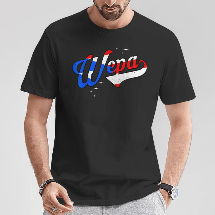 Hispanic Heritage Month Puerto Rico Wepa Boricua Rican Flag T-Shirt Funny Gifts