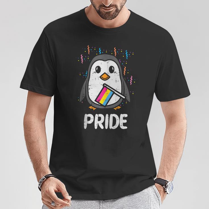 Pansexual Flag Penguin Lgbt Pan Pride Stuff Animal T-Shirt Unique Gifts