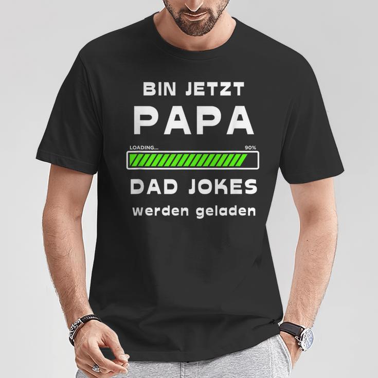 Papa 2024 Stolzerater Dad Jokes Werden Geladen Lustig T-Shirt Lustige Geschenke