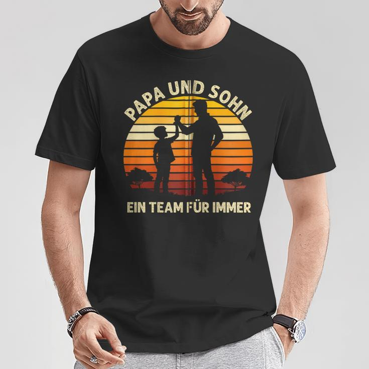 Papa & Sohn Ein Team Für Immerater Sohn Geschenkeatertag Kapuzenjacke T-Shirt Lustige Geschenke