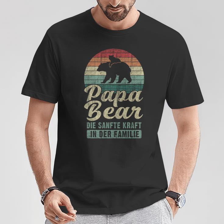 Papa Bear 1 Bären-Welpe Papa 1 Kindatertag Bär T-Shirt Lustige Geschenke