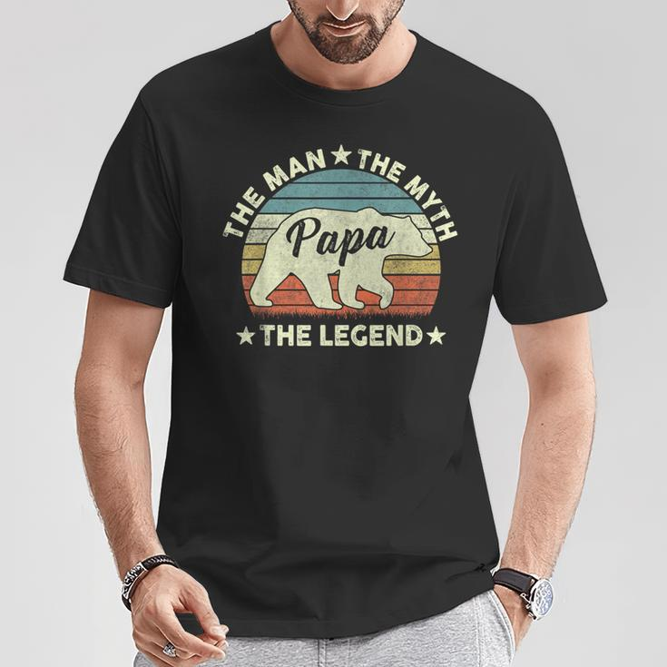 Papa Bear For Father's Day The Man Myth Legend T-Shirt Unique Gifts