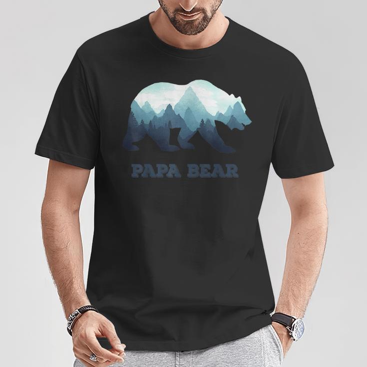 Papa Bear Wildlifeatertagsgeschenk Für Papa Papa Oder Dada T-Shirt Lustige Geschenke