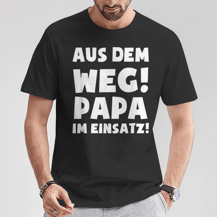 Papa Im Einsatz Father's Day Father T-Shirt Lustige Geschenke