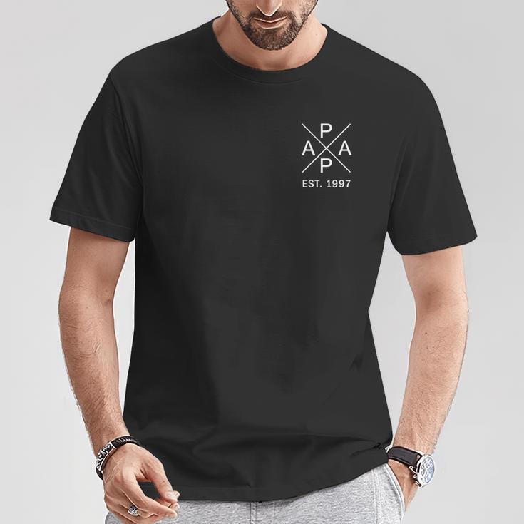 Papa Est 1997Atertag Opa Jubiläum Herren T-Shirt Lustige Geschenke