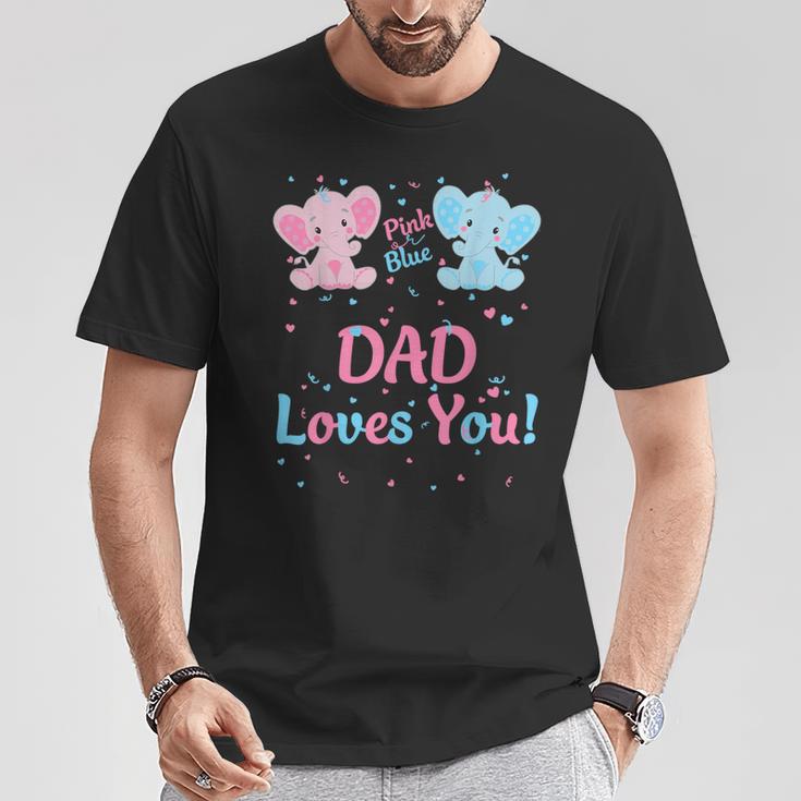 Papa Geschlecht Offenbaren Elefant Rosa Blau Passende Familieater T-Shirt Lustige Geschenke