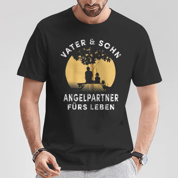 Papa Sohn Angler Geschenkater Sohn Angelpartner Angeln Kapuzenjacke T-Shirt Lustige Geschenke