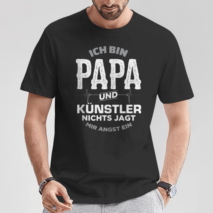 Papa Und Künstler Für Mann Freund Musiker Sänger T-Shirt Lustige Geschenke