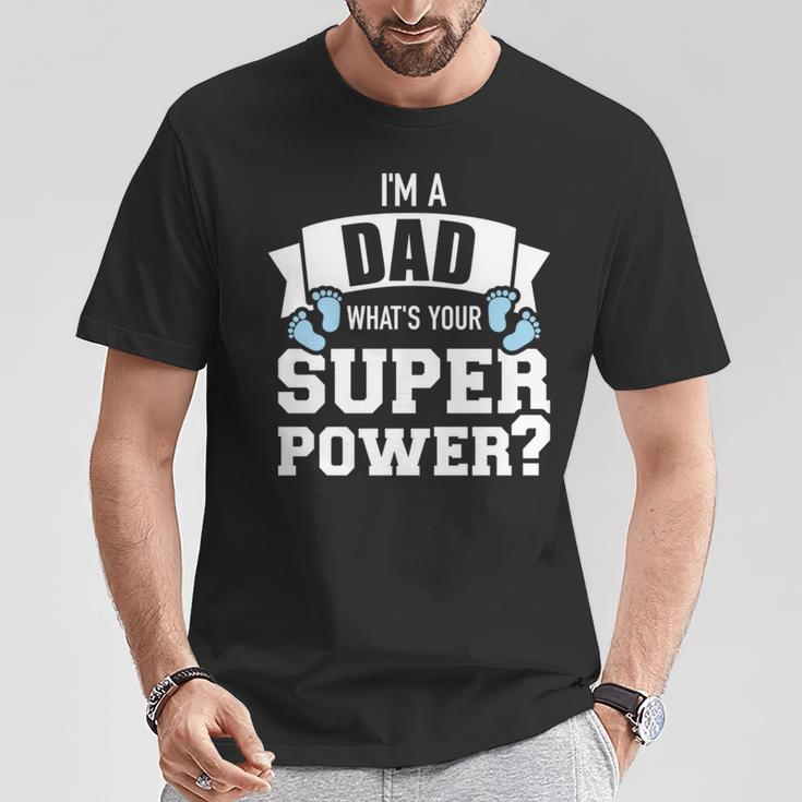 Papaater Spruch Superkräfte T-Shirt Lustige Geschenke