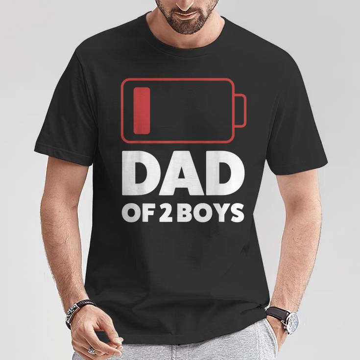 Papaon 2 Boys Papa Des Son T-Shirt Lustige Geschenke