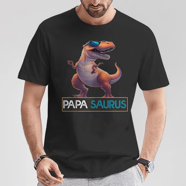 Papasaurus Dinosaurier Geburtstag Papa Saurus T-Rexatertag T-Shirt Lustige Geschenke