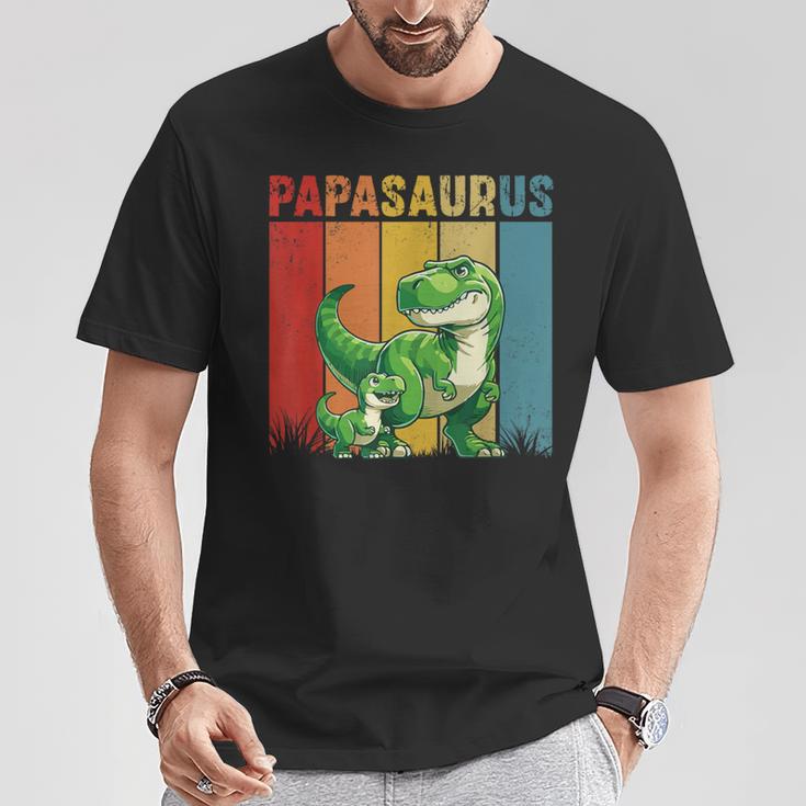 Papasaurusatertag Bester Papa T-Rex Papa T-Shirt Lustige Geschenke