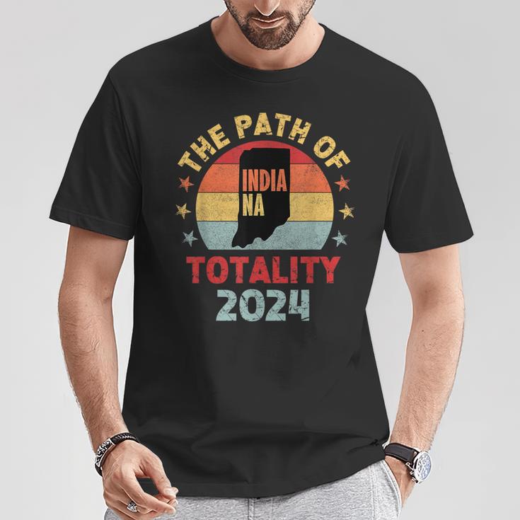 The Path Of Totality Indiana Solar Eclipse 2024 In Indiana T-Shirt Unique Gifts