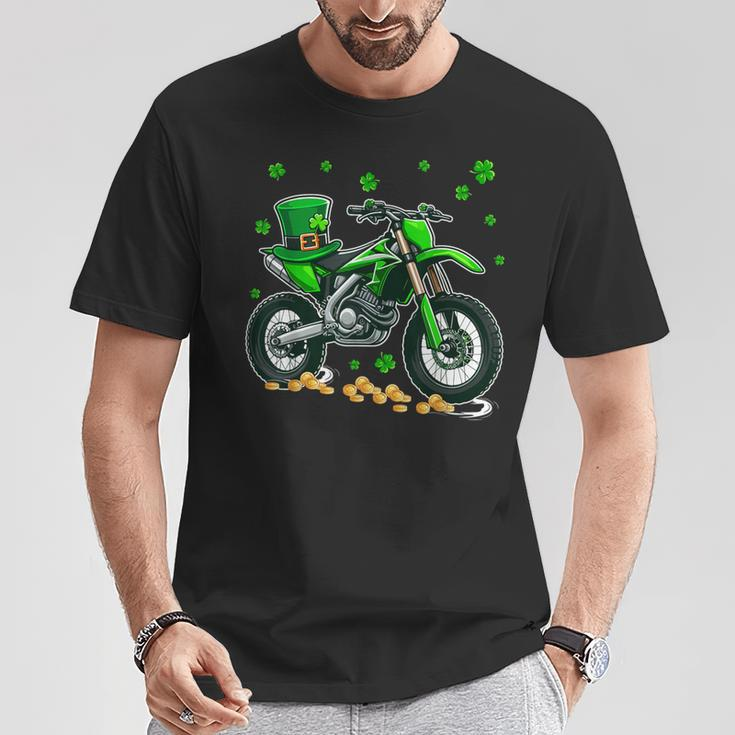 Patrick's Day Dirt Bike Shamrocks Lucky Patrick's Day Coin T-Shirt Personalized Gifts