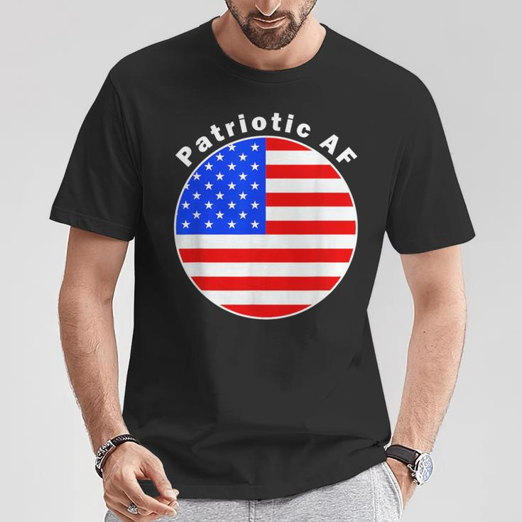 Patriotic Af American Flag Circle T-Shirt Unique Gifts