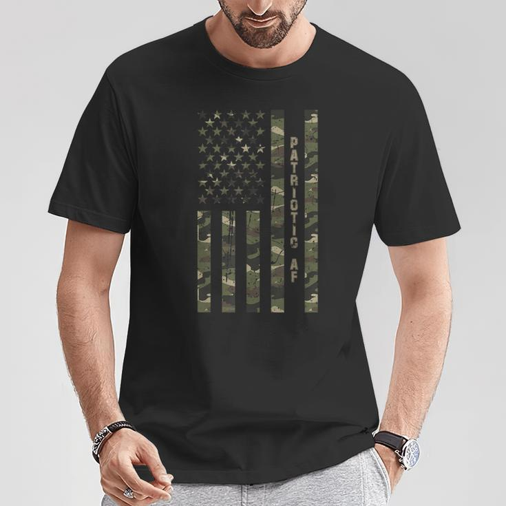 Patriotic Af United States Distressed Camo W Us Flag T-Shirt Unique Gifts