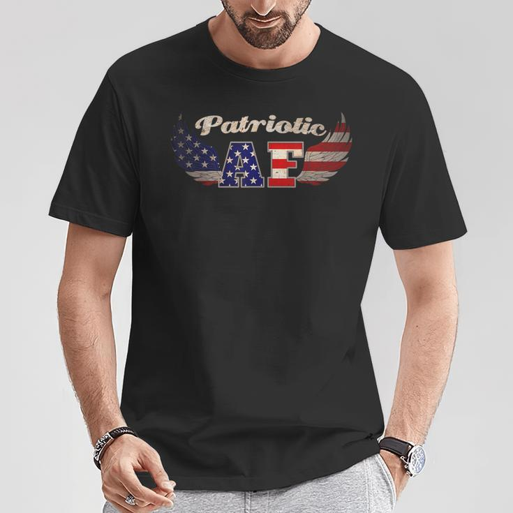 Patriotic Af Vintage Style American Flag T-Shirt Unique Gifts