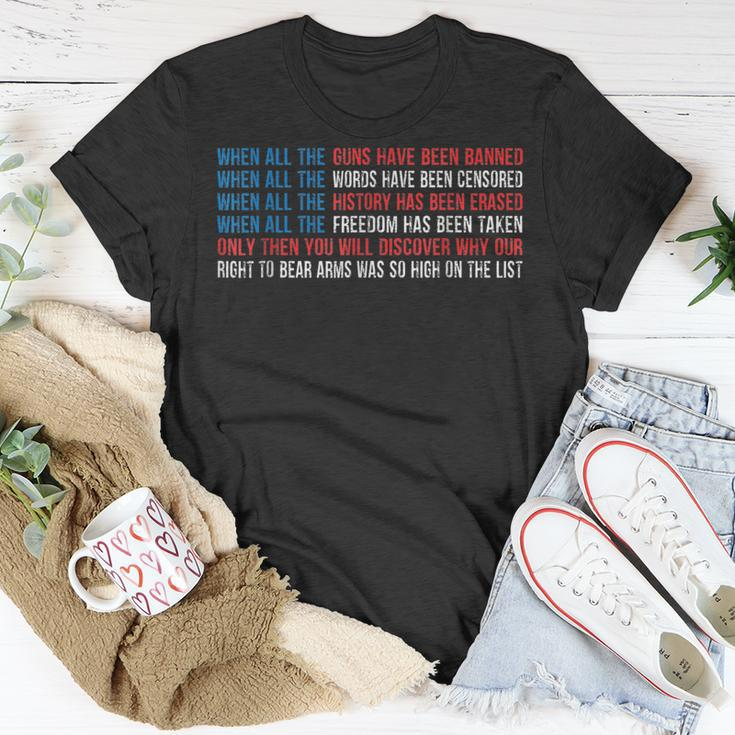 Patriotic When All The Guns Have Been Banned T-Shirt Personalized Gifts