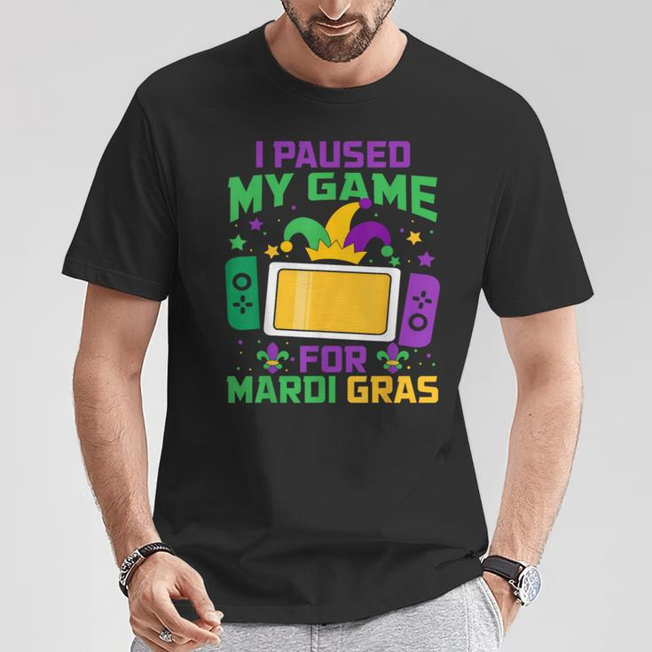 I Paused My Game For Mardi Gras Video Game Controller Boys T-Shirt Funny Gifts