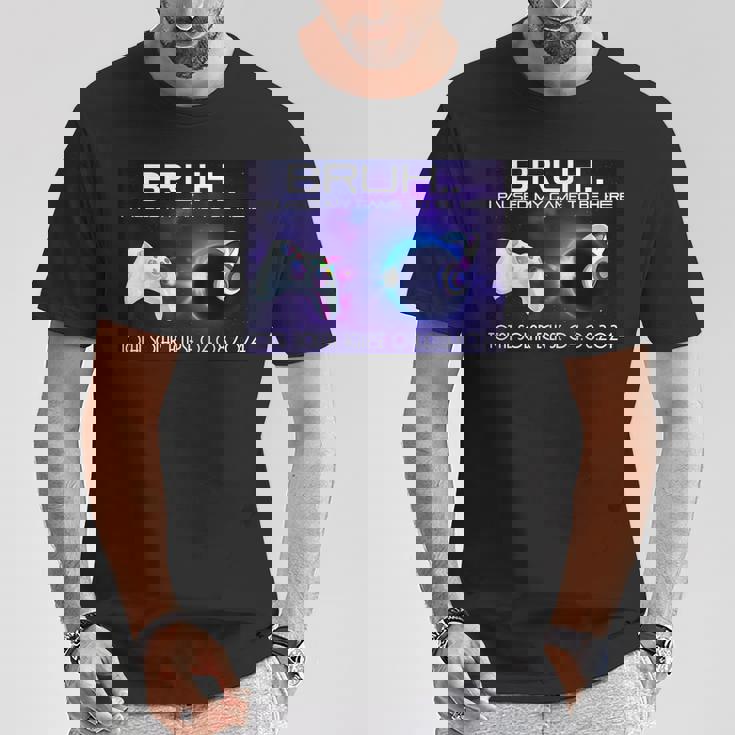 I Paused My Game To Be Here Total Solar Eclipse 2024 Gamer T-Shirt Personalized Gifts I Paused My Game To Be Here Total Solar Eclipse 2024 Gamer T-Shirt Personalized Gifts